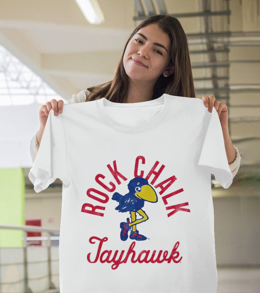 Rock Chalk Jayhawk Kansas Jayhawks Vintage Team Spirit T-Shirt