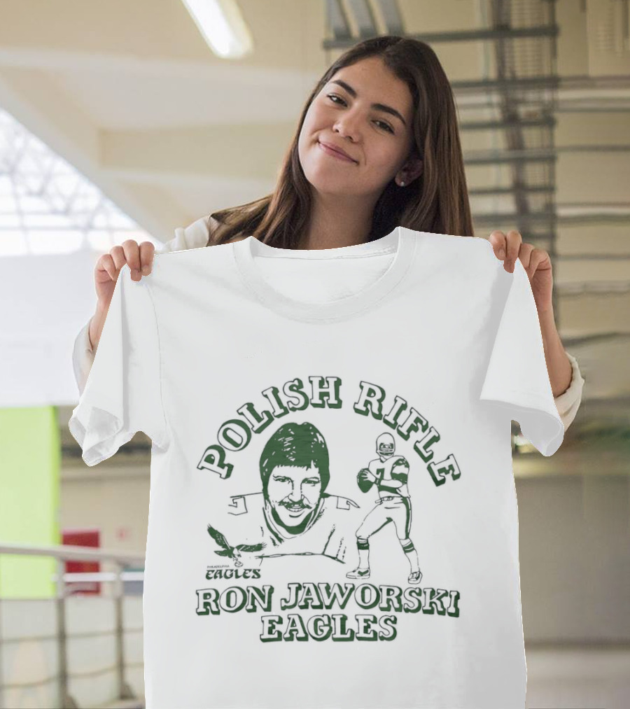 Polish Rifle Ron Jaworski Eagles Quarterback Sketch T-Shirt