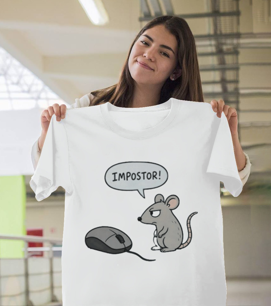 Impostor Mouse Rat Among Us Rodent Computer Joke T-Shirt