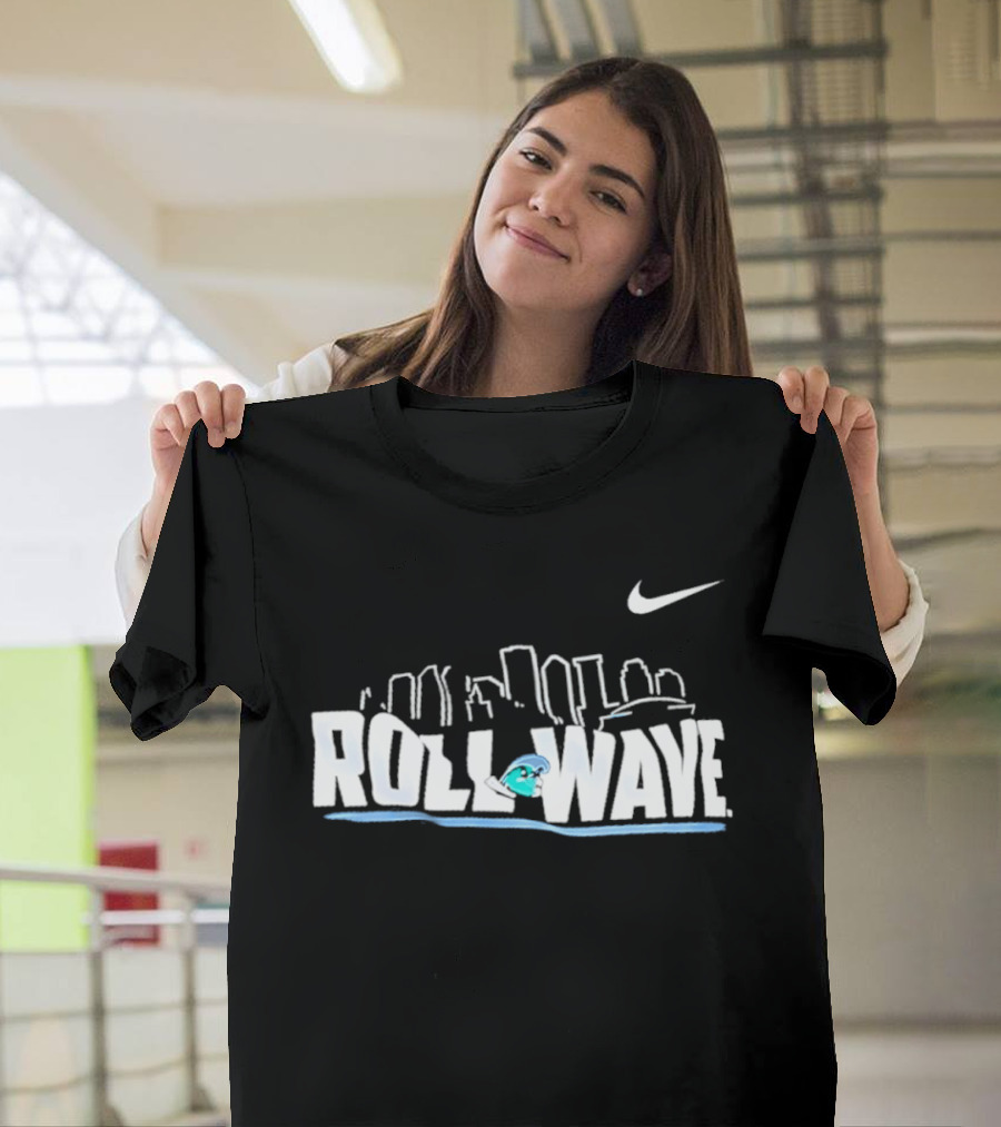 Tulane Green Wave Roll Wave Skyline Nike T-Shirt