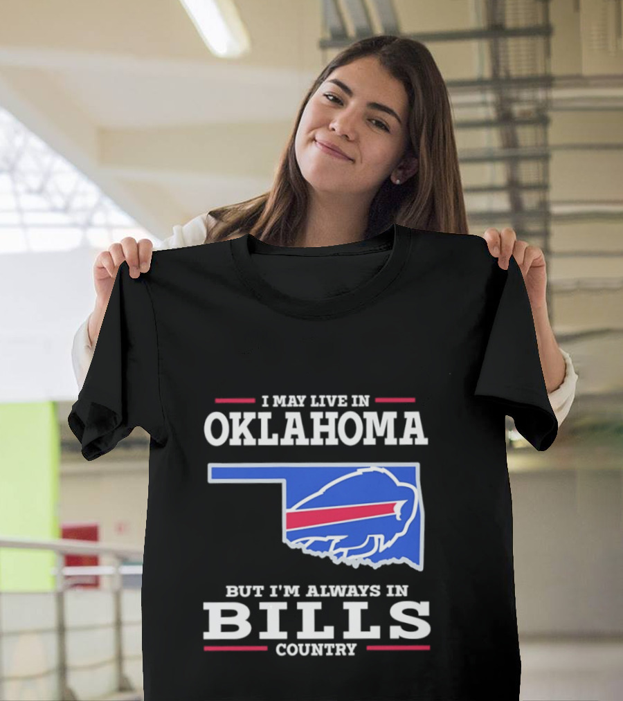 Oklahoma Resident Buffalo Bills Country Map Fan T-Shirt