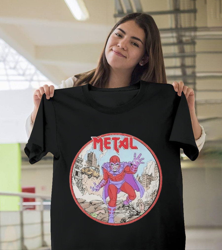 Metal Magneto Villain Heavy Metal Aesthetic Comic Book T-Shirt