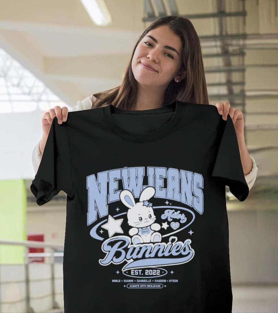 NewJeans Bunnies Est 2022 Haerin Minji Hanni Danielle Hyein Always With NewJeans T-Shirt