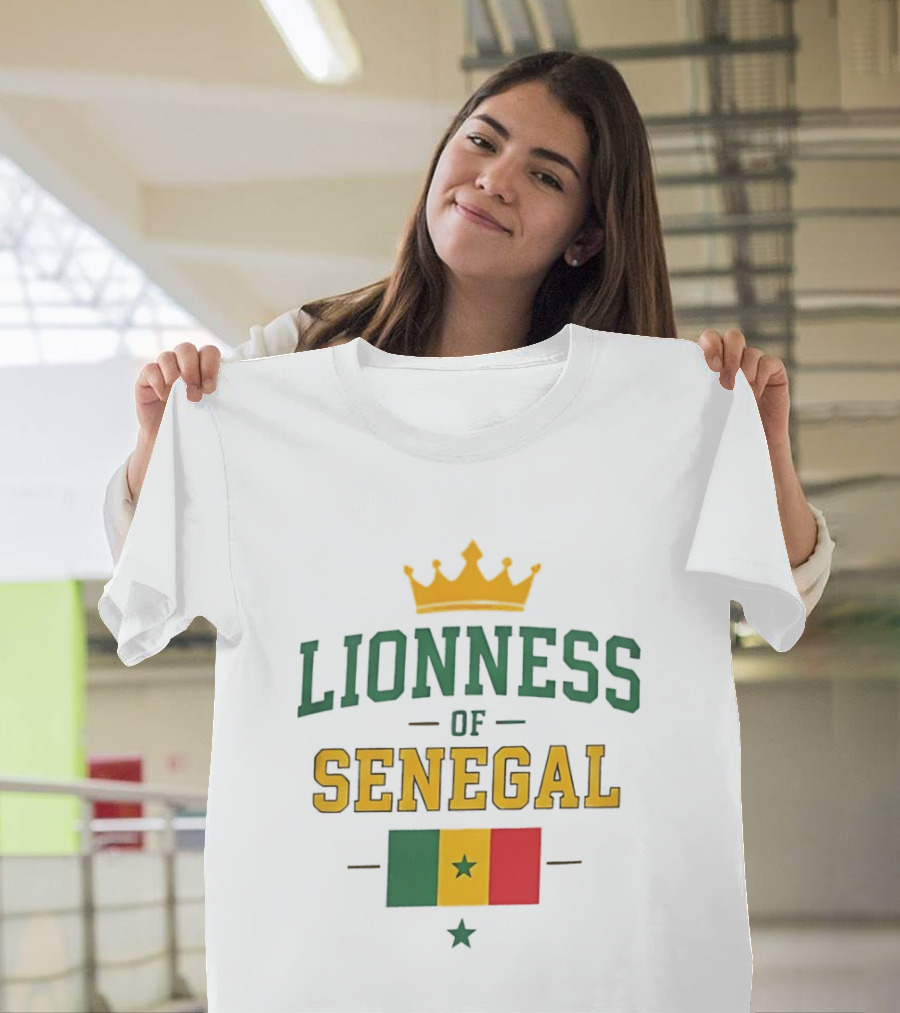 Lioness Of Senegal Flag Crown National T-Shirt
