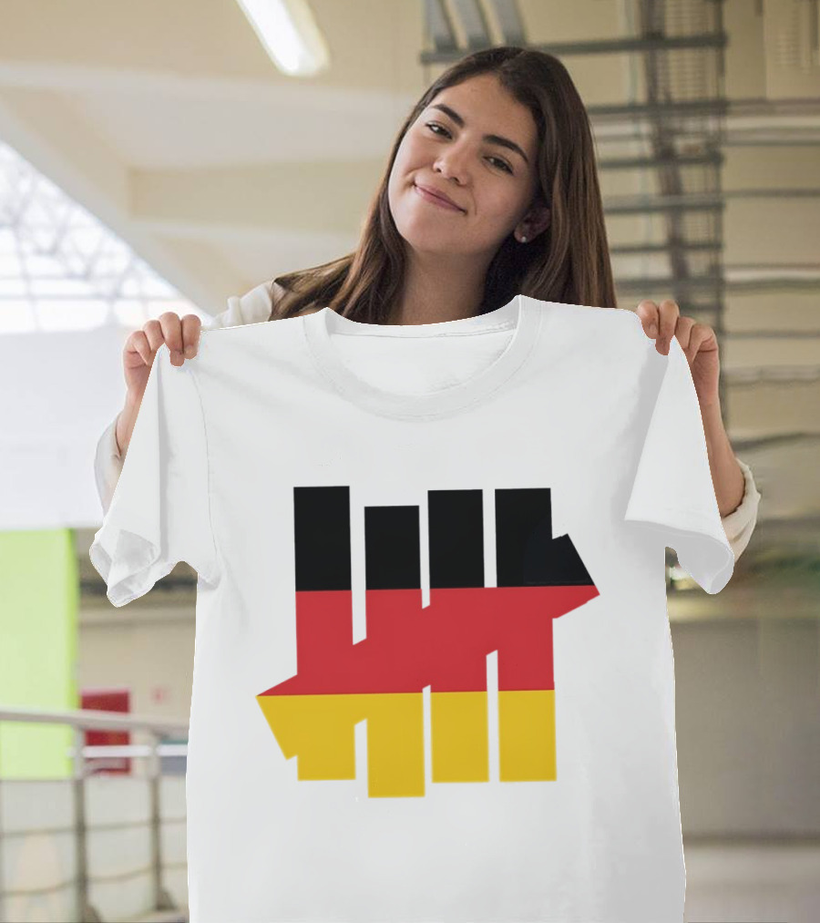 Germany Flag Undefeated Tally Marks Black Red Gold T-Shirt