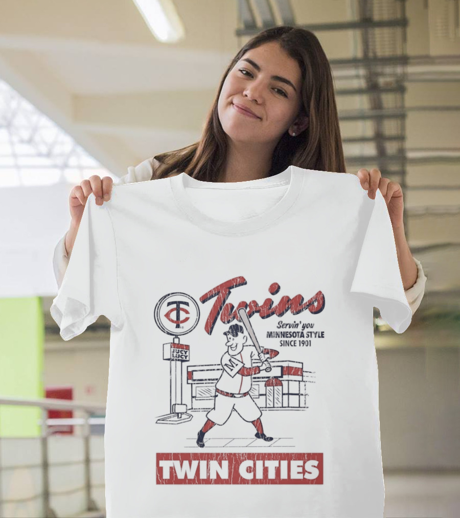 Twin Cities Twins Baseball Deli Arch Jucy Lucy T-Shirt