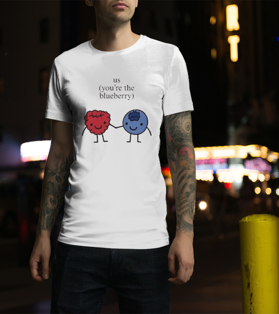 Us You're The Blueberry Cute Couple Raspberry Meme T-Shirt