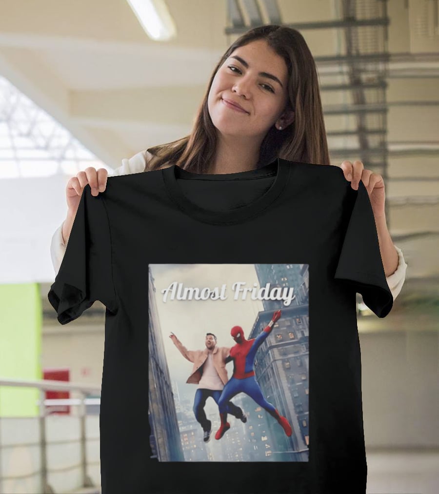 Almost Friday Lionel Messi Spider Man Cityscape Adventure T-Shirt