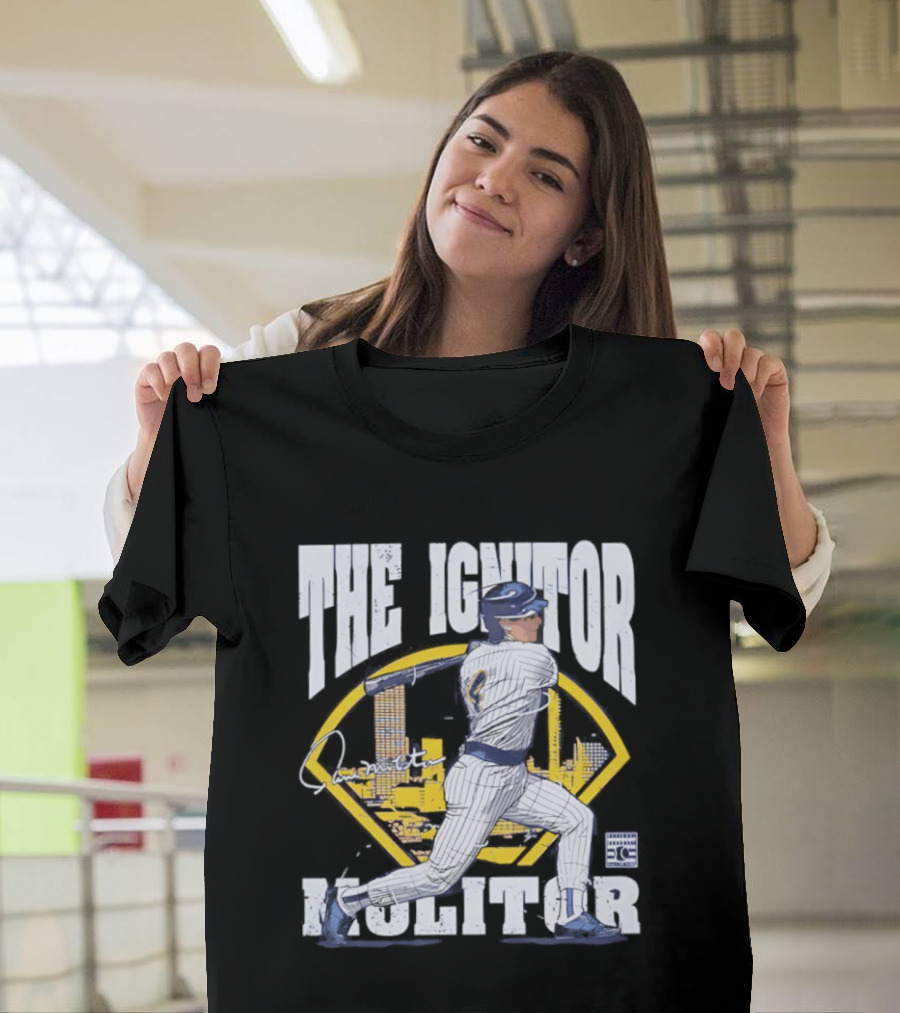 Paul Molitor The Ignitor Milwaukee Brewers HOF Baseball Legend T-Shirt