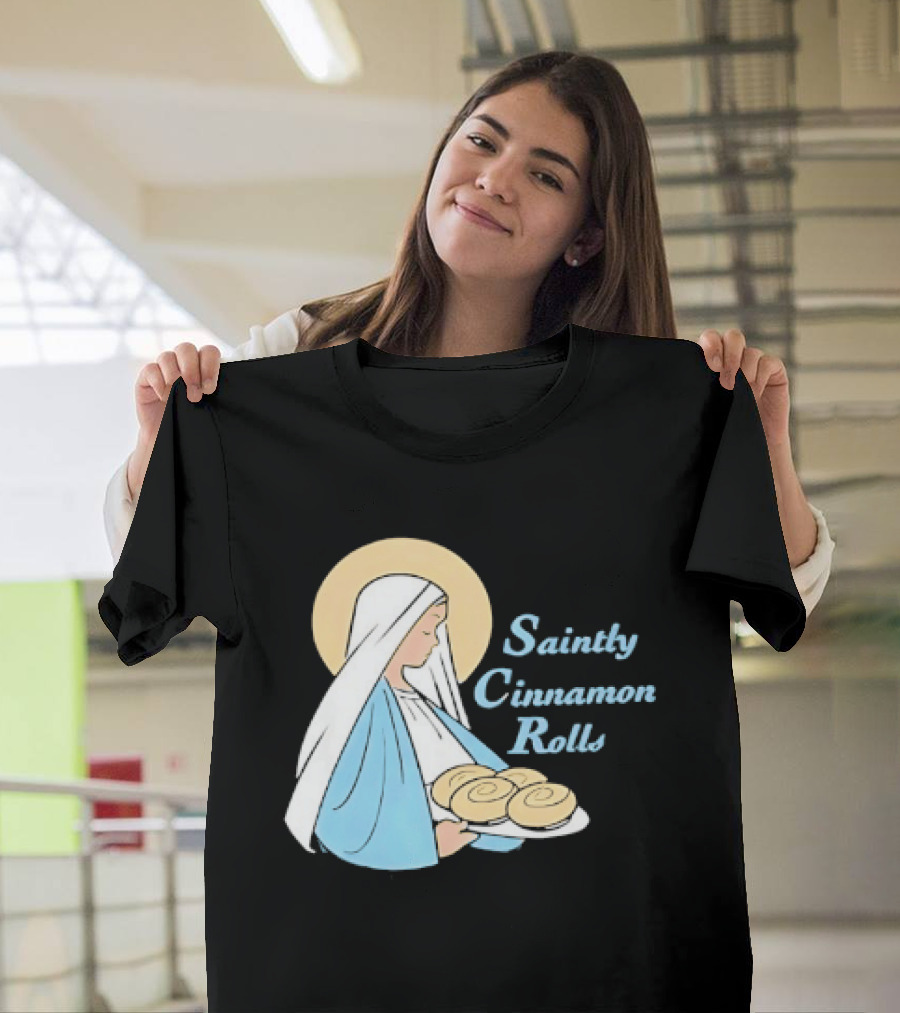 Saintly Cinnamon Roll Angelic Pastry Delight T-Shirt