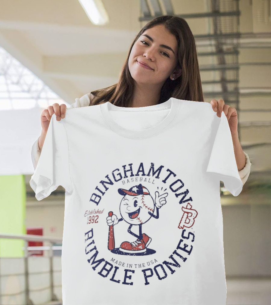 Binghamton Rumble Ponies Baseball Made In The USA Fourth Of July America's 250th Celebration T-Shirt