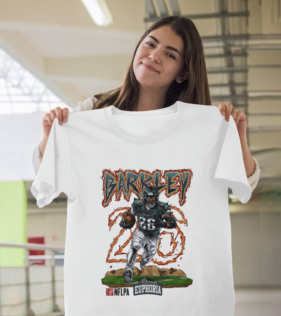 Saquon Barkley Number 26 Planet Euphoria NFLPA Football T-Shirt