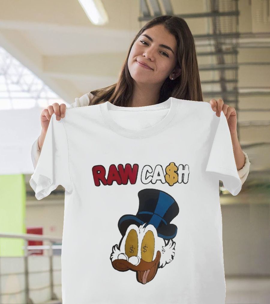 RAW CA$H Duck Eyes Dollar Sign Hat T-Shirt