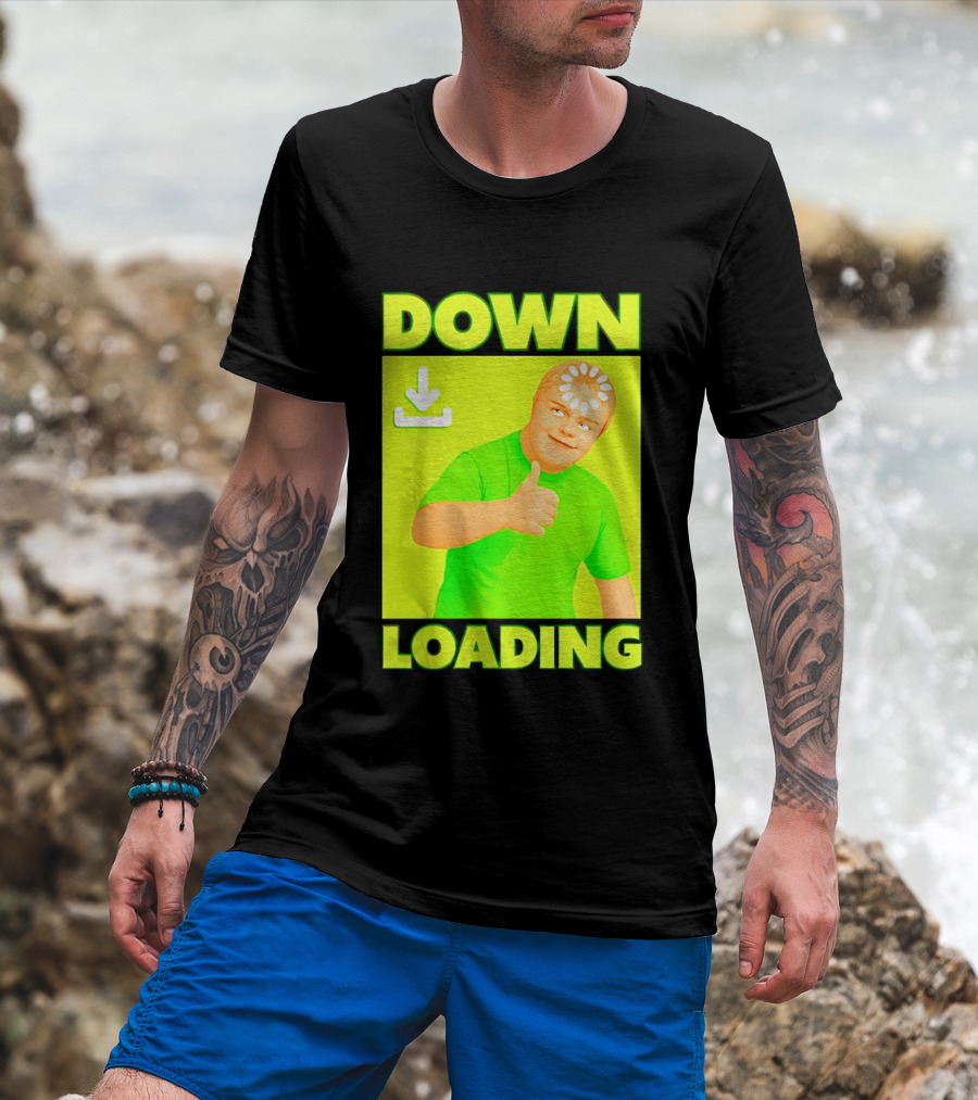 Down Loading Thumbs Up Meme Humorous Internet Guy T-Shirt