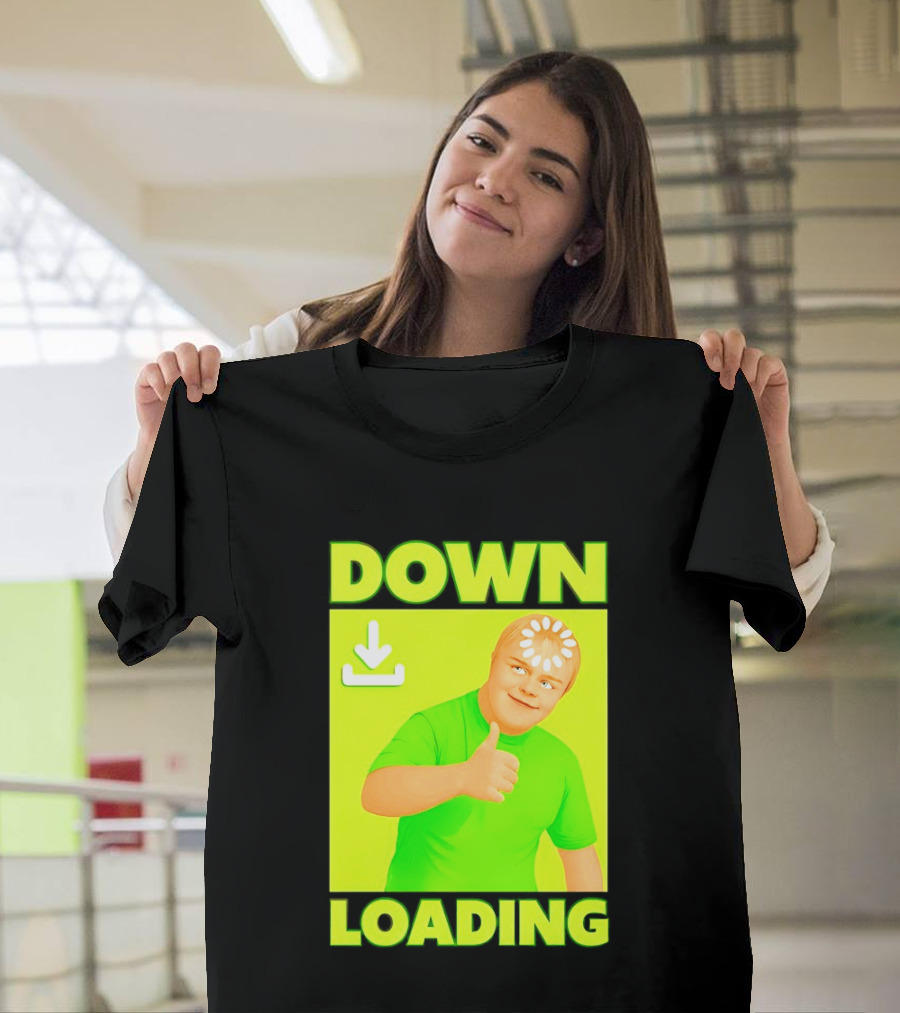 Down Loading Thumbs Up Meme Humorous Internet Guy T-Shirt