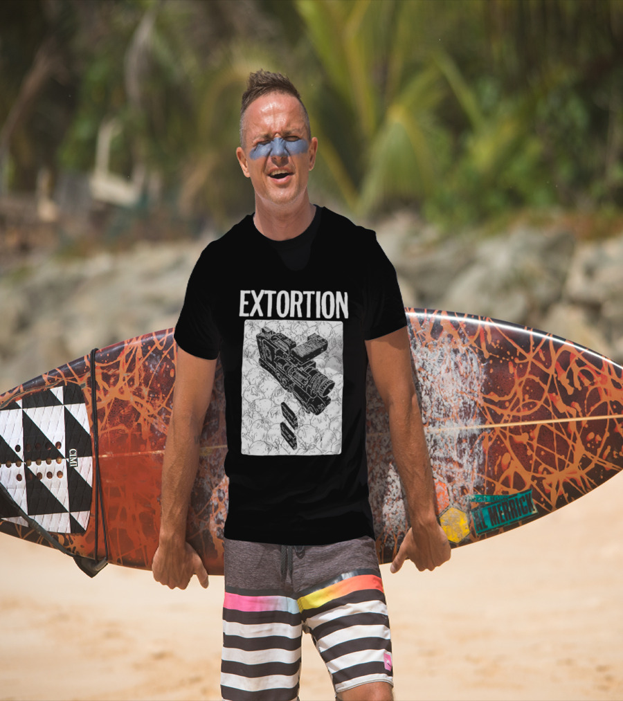 Extortion Band Video Camera Hardcore Punk T-Shirt