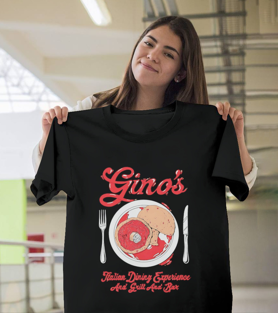 Gino's Italian Dining Experience And Grill And Bar Food Plate T-Shirt