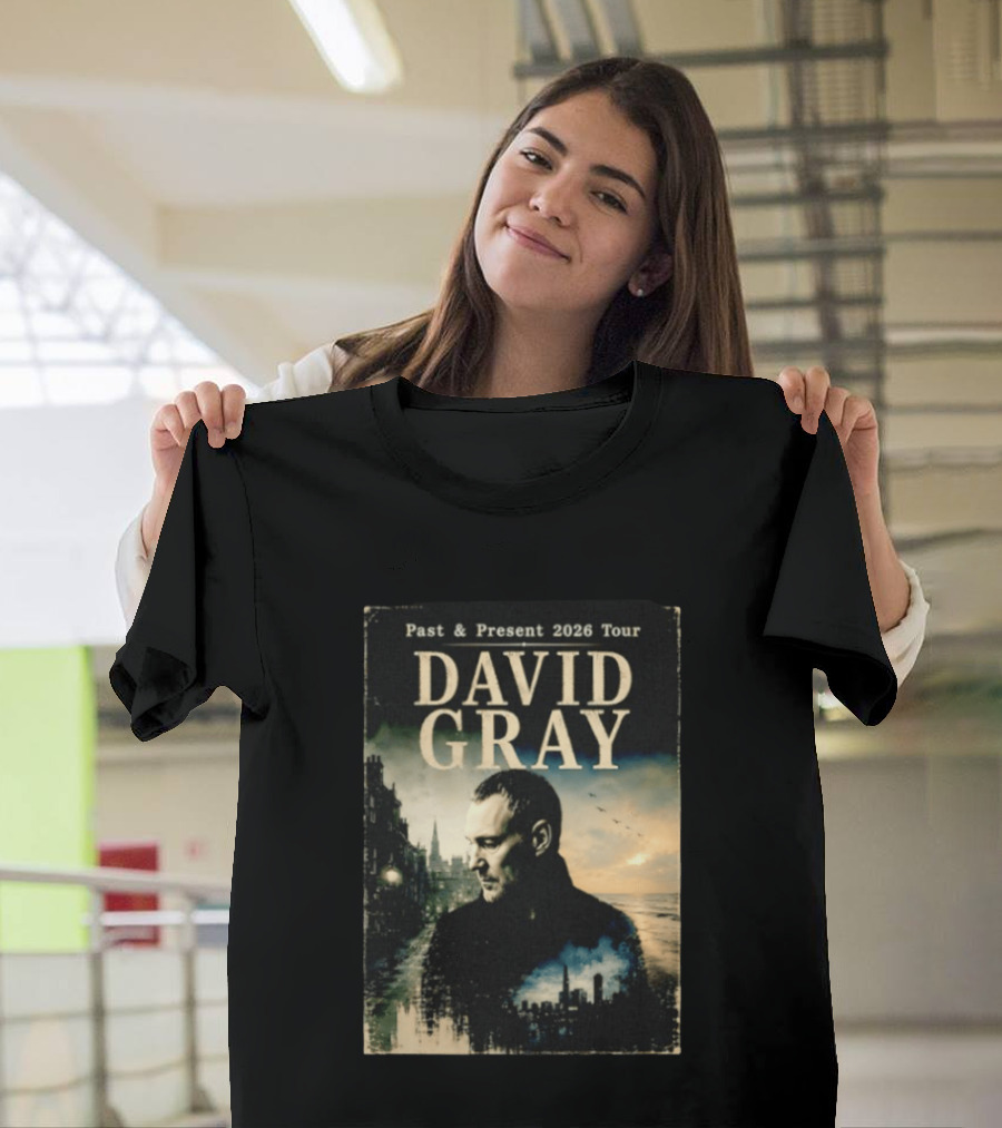 David Gray Past And Present 2026 Tour Cityscape T-Shirt