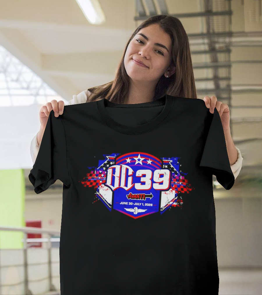 DC 39 Avanti Racing Event June 30 July 1 2026 Checkered Flags Stars Wings T-Shirt