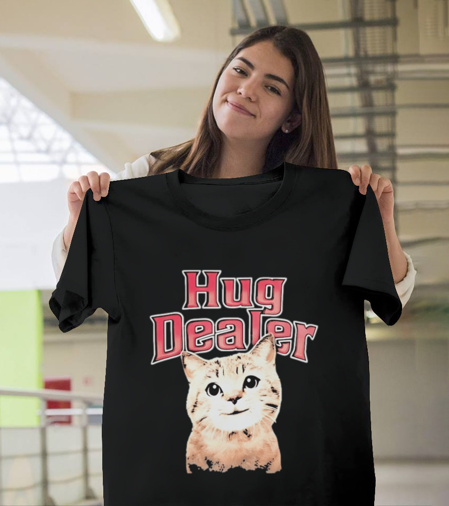 Hug Dealer Cute Tabby Cat Humor T-Shirt