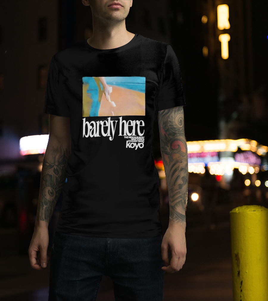 Koyo Barely Here Album Cover Art Beach Scene With Telephone T-Shirt