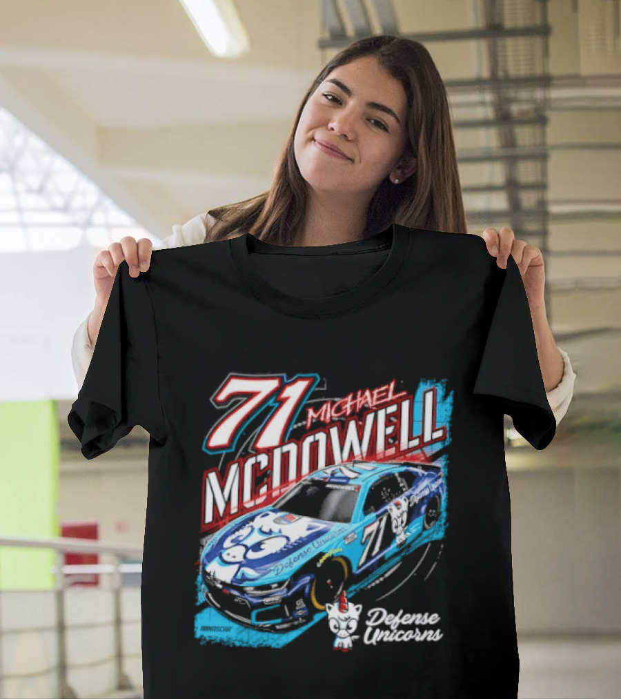 Michael McDowell 71 NASCAR Defense Unicorns Phoenix Performance T-Shirt