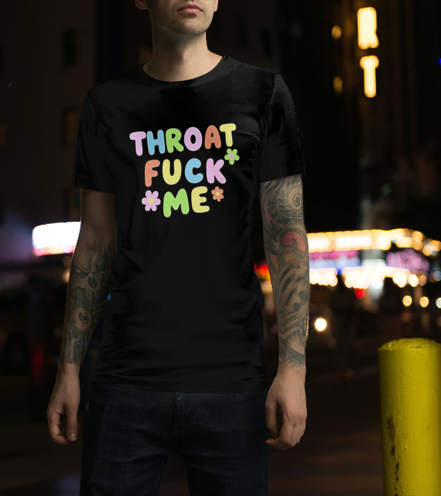 Throat Fuck Me Pastel Y2K Colorful Floral T-Shirt