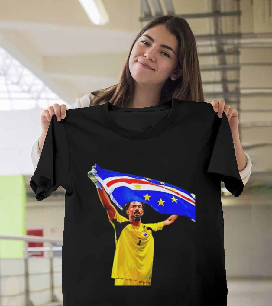 Vozinha Cape Verde Football Team Flag Celebration T-Shirt