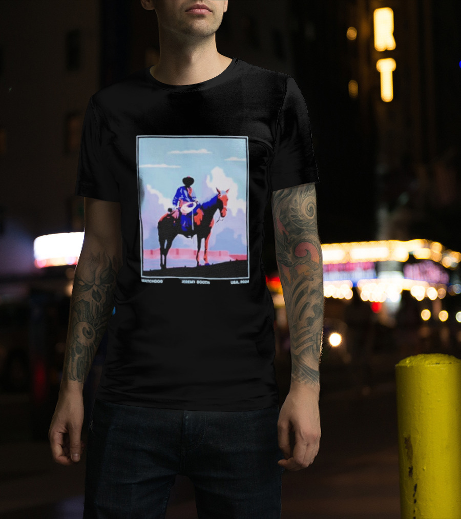 Dog Cowboy By Jeremy Booth USA 2024 T-Shirt