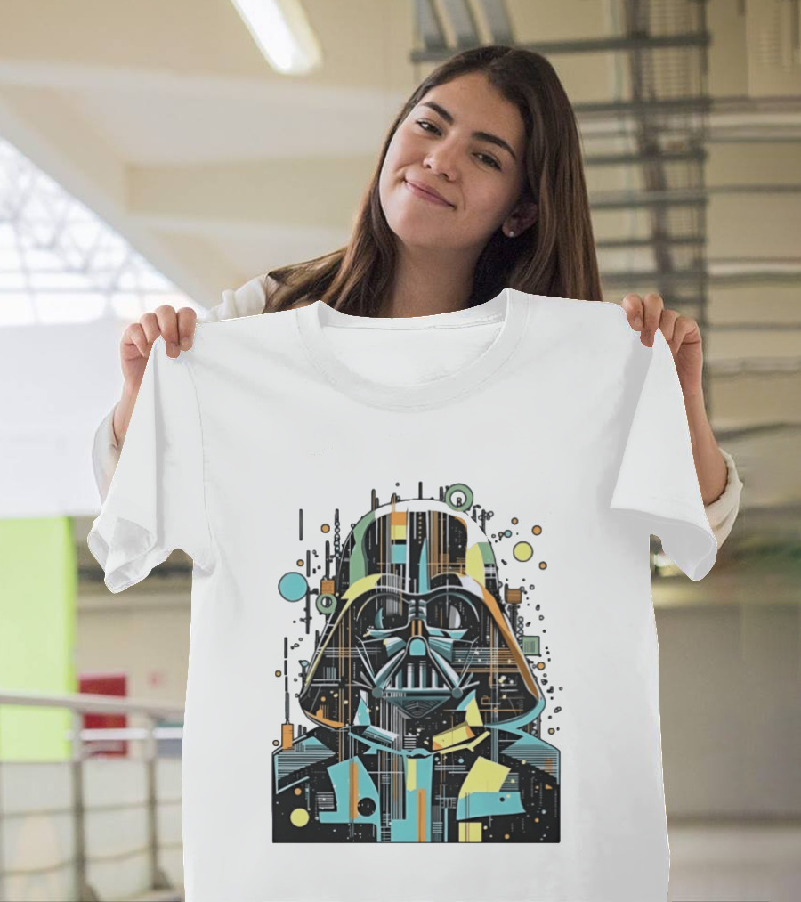 Darth Vader Geometric Circuit Abstract Tech T-Shirt