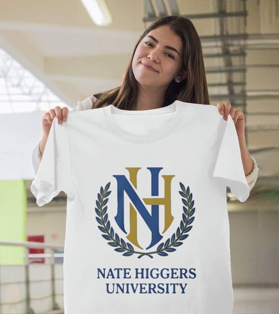 NH University Monogram Crest Laurel T-Shirt