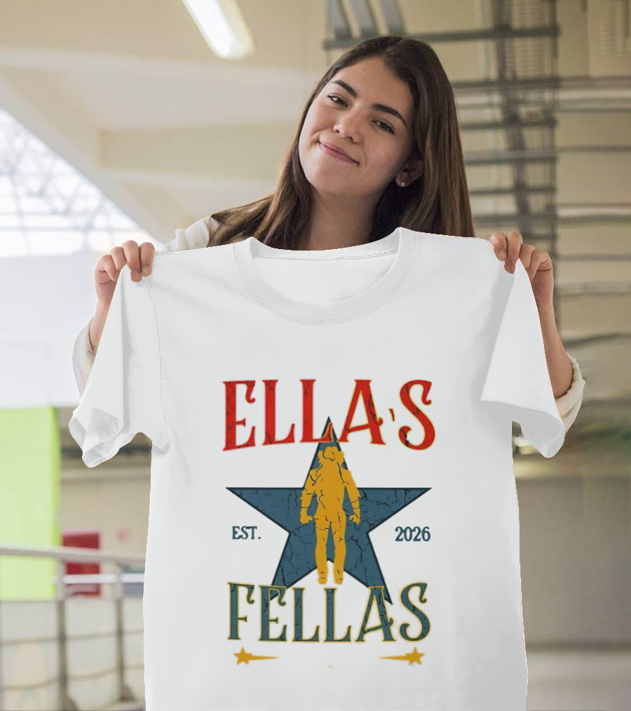 Ella's Fellas Est 2026 Astronaut Star T-Shirt