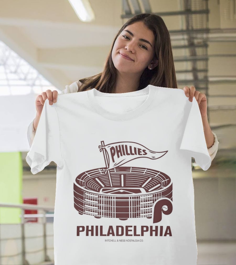 Philadelphia Phillies Stadium Pennant Retro Baseball Fan T-Shirt