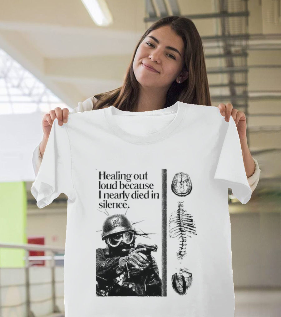 Healing Out Loud Soldier Brain Anatomy Urban Silence T-Shirt