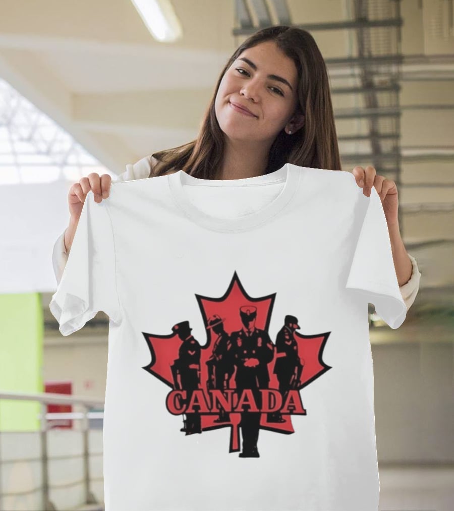 Canada Maple Leaf Uniformed Figures T-Shirt