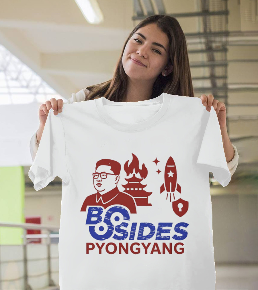 Kim Jong Un BSides Pyongyang Rocket Security Pagoda Shield Star T-Shirt