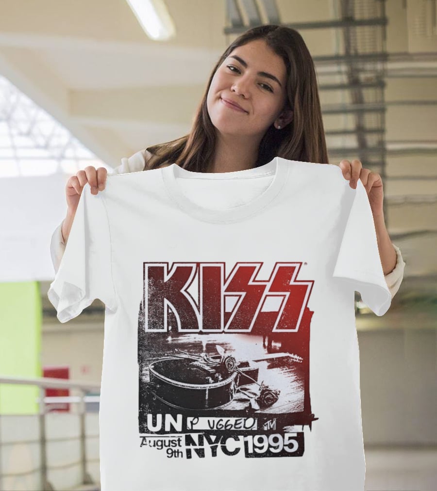 KISS Unplugged MTV August 9th 1995 NYC Guitar Roses T-Shirt