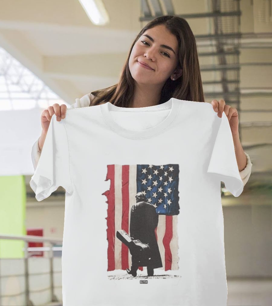 Kith Records Johnny Cash American Flag Iconic USA Collab T-Shirt
