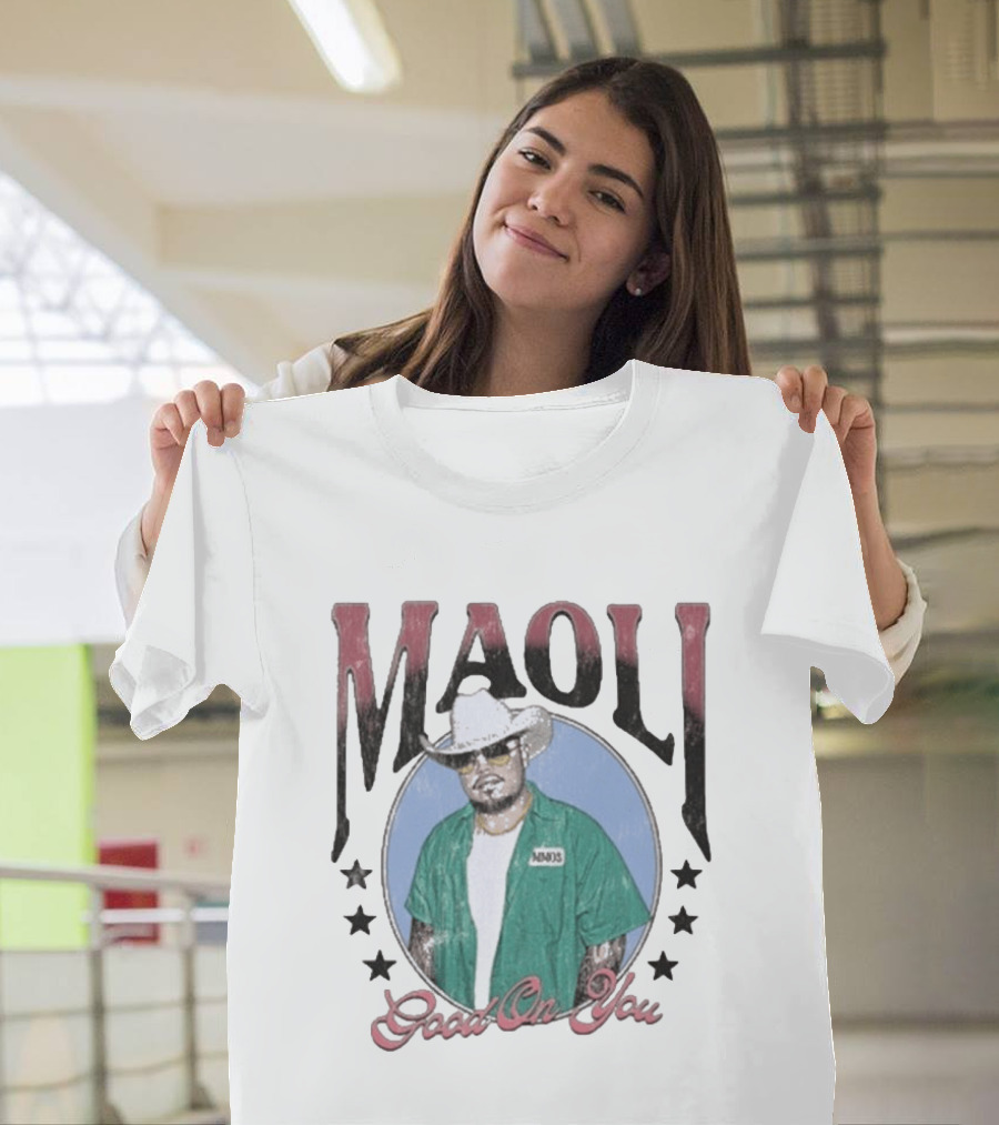 Maoli Good On You Cowboy Hat And Green Jacket Stars T-Shirt