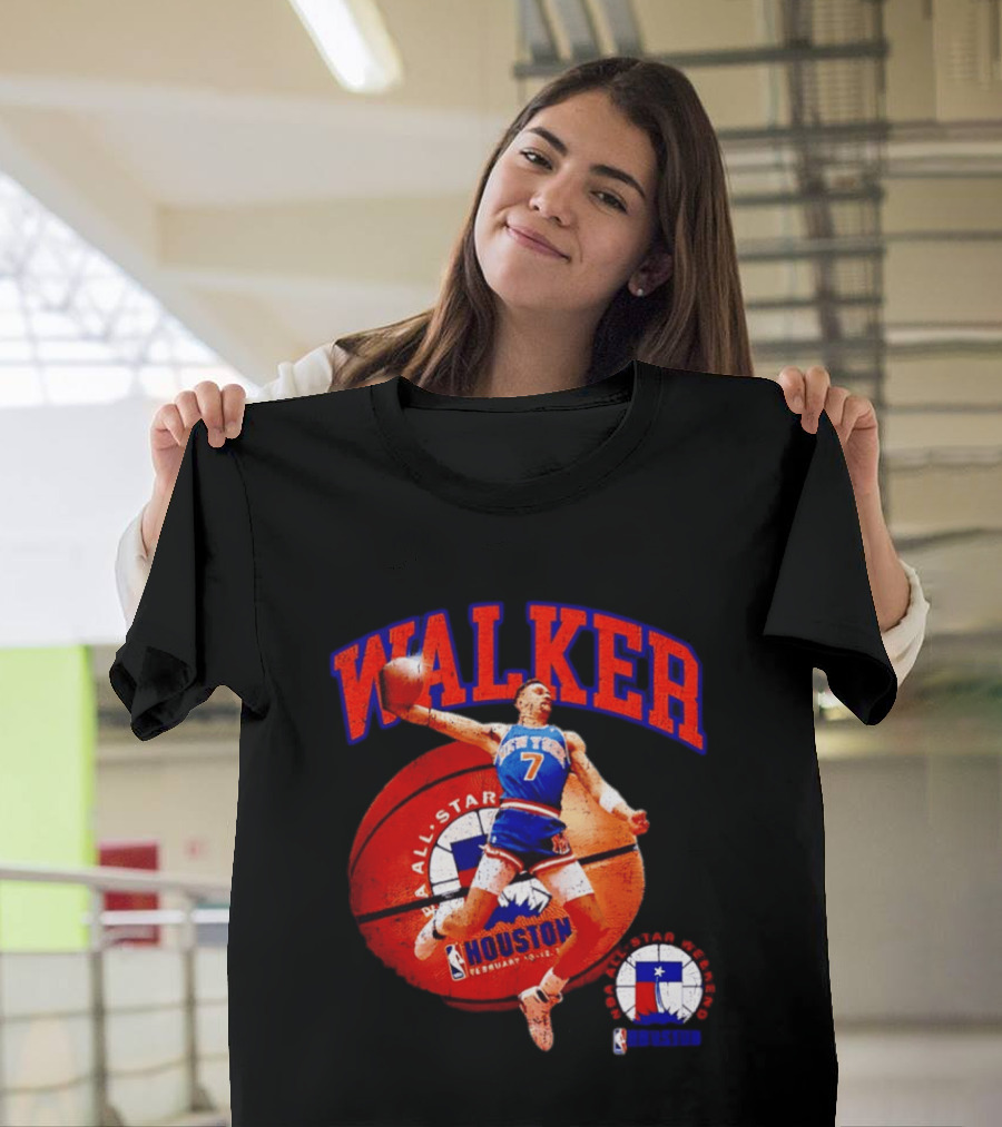 Walker New York Knicks 2006 NBA All Star Houston Weekend February 7 Basketball Jump T-Shirt
