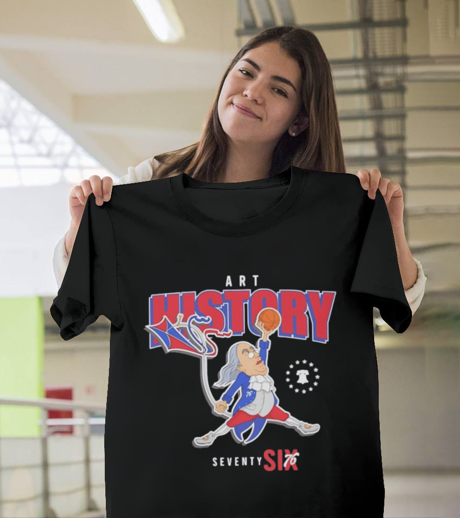 Ben Frankjumpman Art History Seventy Sixers T-Shirt