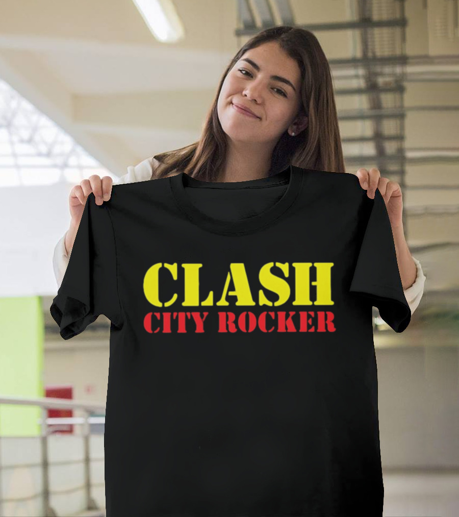CLASH CITY ROCKER Vibrant Yellow And Red T-Shirt