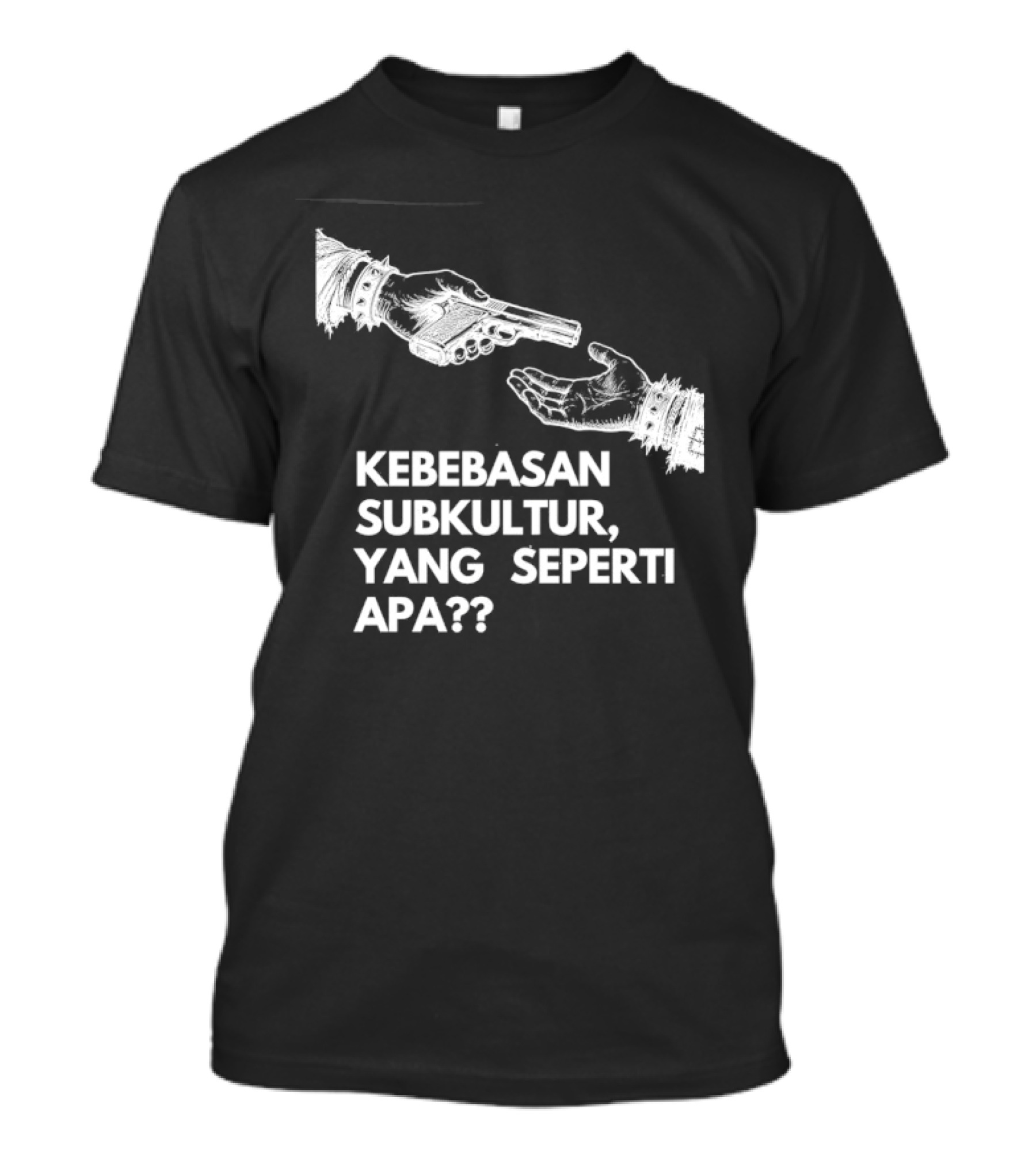 Kebebasan Subkultur Yang Seperti Apa Pertanyaan Tanda Gambar Tangan T-Shirt