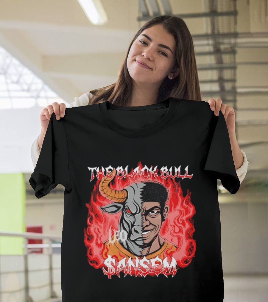 Leo Sansem The Black Bull Flaming Duality T-Shirt