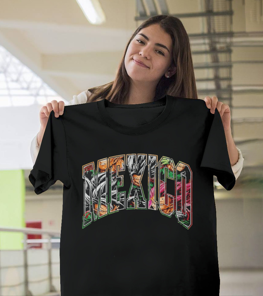 Mexico Goku Vegeta Gohan Broly Piccolo Dragon Anime T-Shirt