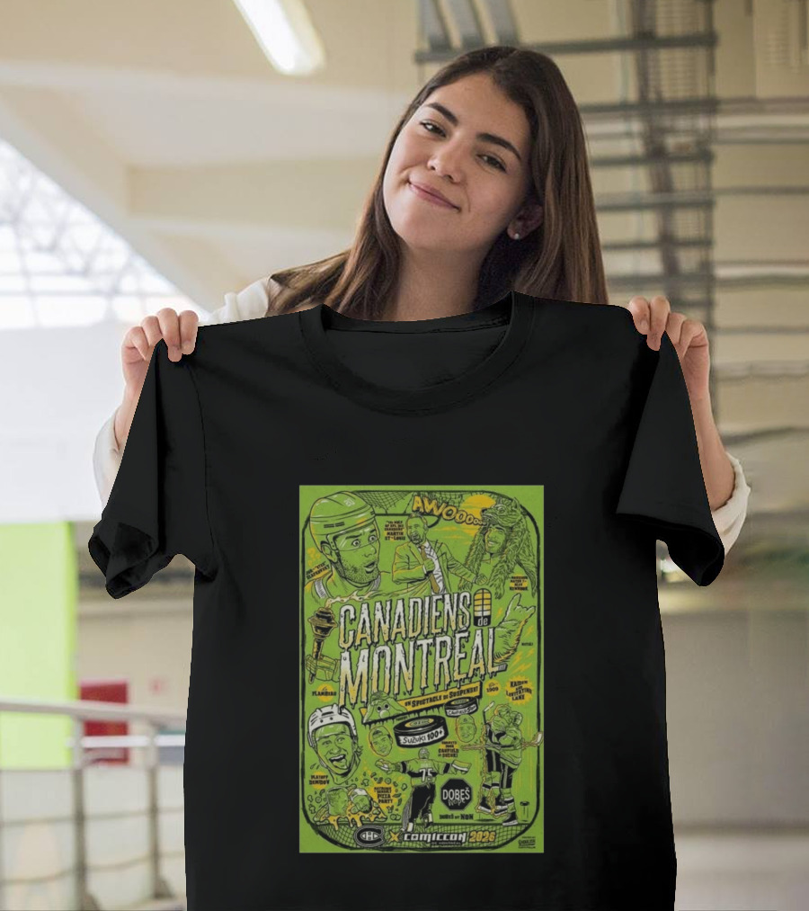 Canadiens De Montreal Comiccon 2026 Suzuki Martel St Louis Flanagan Dubeau Klingtent Laviolette Dobes 75 T-Shirt