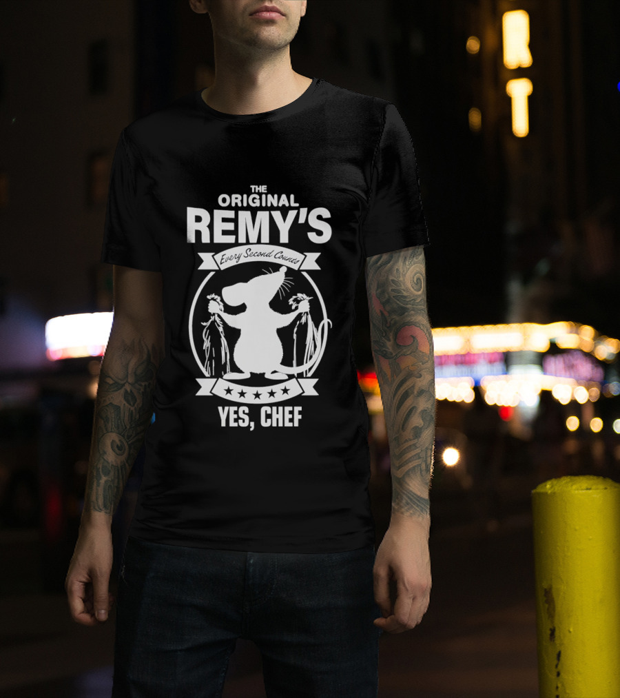 The Original Remy's Every Second Counts Yes Chef Rat T-Shirt