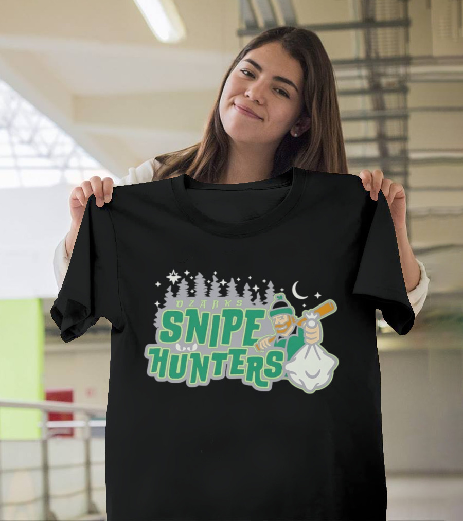 Ozarks Snipe Hunters Forest Adventure Moon And Snowflakes T-Shirt