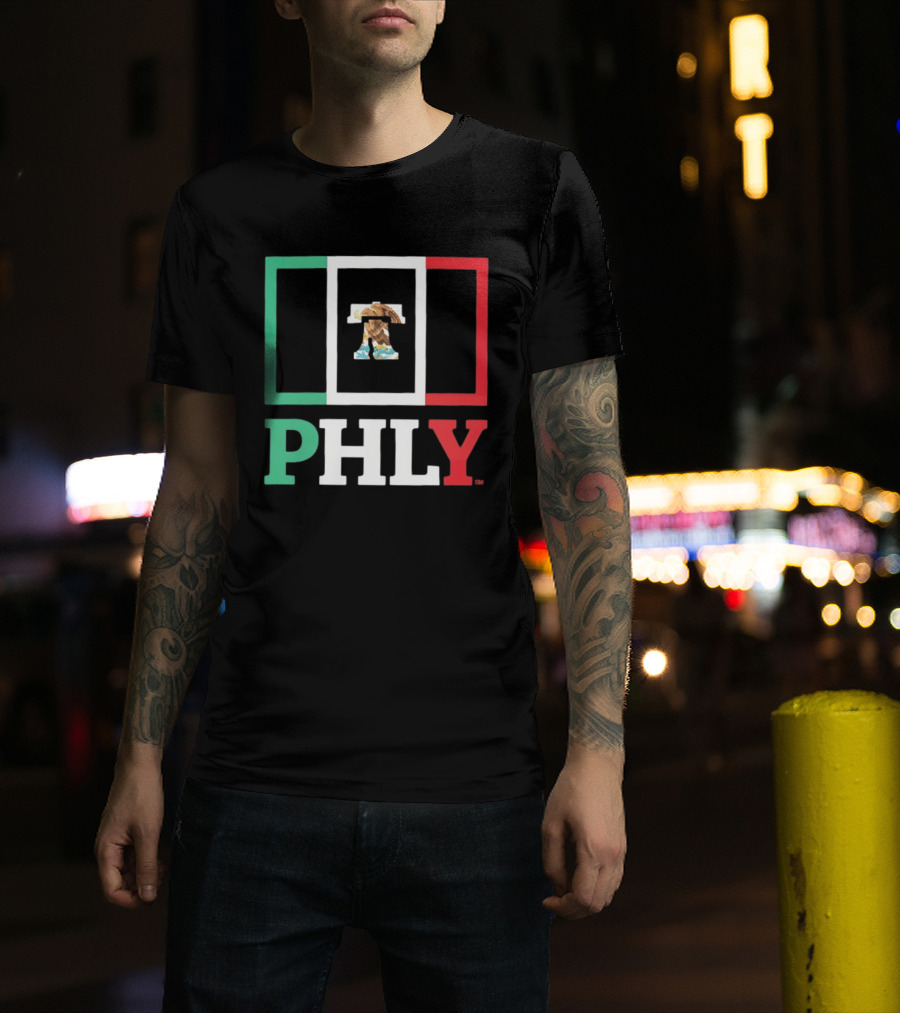 PHLY Mexico Flag Liberty Bell Eagles T-Shirt