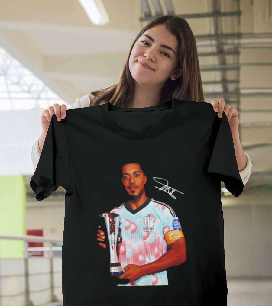 Youri Tielemans Belgium Football Unites The World Trophy Winning Moment T-Shirt
